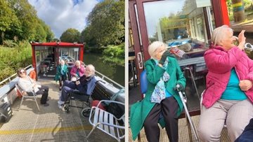 Residents of Douglas View, enjoy a canal cruise thanks to The Seagull Trust